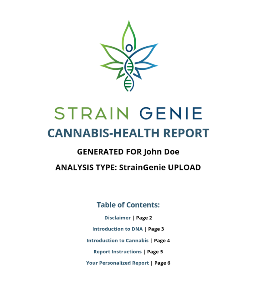 Strain Genie Cannabis Health Report (Upload)